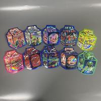 Snelle verzending, kleine minimale bestelhoeveelheid, glanzende afwerking, gevormde ritssluitertassen, verpakking voor kauwgom, fruitgummies, voedselveilig, diverse designs, op voorraad