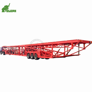 Nouvelle semi-remorque porte-voitures 3 essieux à double pont hydraulique à hauteur réglable pour vente aux enchères de véhicules en Chine - Product Image 2
