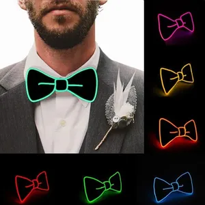 Corbata de Moño para Hombre con Luz LED que Brilla en la Oscuridad, Corbata Luminosa de Plástico para Baile, Cumpleaños y Suministros para Fiestas de Boda - Product Image 2