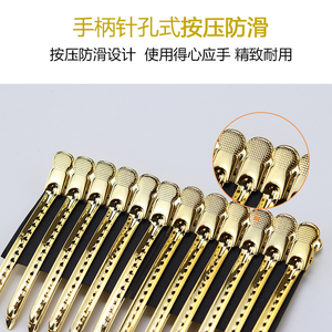 12 Pièces/boîte 9cm Pinces <span class=keywords><strong>à</strong></span> Cheveux Professionnelles de Salon en Acier Inoxydable Outils de Coiffure Barrettes Accessoires de Coiffure - Product Image 4