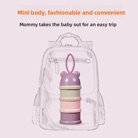 Boîte de rangement portable pour lait infantile, compartiments divisés, étanche à la lumière, scellée indépendamment, boîte à lait en poudre à trois couches