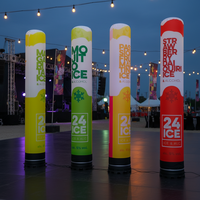 Colonne lumineuse LED gonflable personnalisée, ballon décoratif, pilier publicitaire, cône gonflable pour événements en plein air