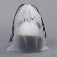 Sac à cordon givré écologique, pochette de voyage en plastique imperméable pour vêtements, chaussures, serviettes, jouets, usage quotidien, logo personnalisé, vente en gros