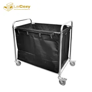 Housekeeping Laundry Dirty Hospital Linen Trolley Hotel Cleaning Trolley