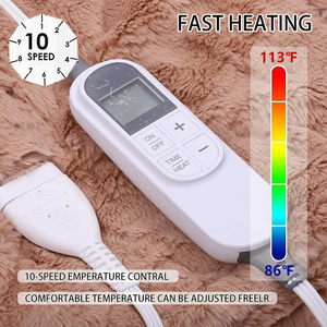 Couverture électrique personnalisée US EU UK AU pour <span class=keywords><strong>lit</strong></span>, chauffage rapide, couverture chauffante électrique, sécurité domestique - Product Image 2