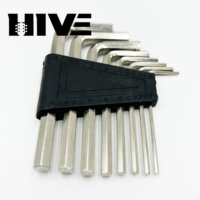 HIVE – jeu de clés hexagonales métriques à bras court, type L, nickelées, clé Allen 1.5/2/2.5/3/4/5/5.5/6mm, Kit d'outils de réparation de guitare, 8 pièces