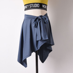 Jupe de yoga à séchage rapide pour femme, anti-exposition, avec couvre-taille irrégulier 2-en-1, idéale pour le sport et l'entraînement - Product Image 5