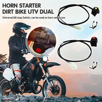 Interrupteur de guidon pour moto, bouton poussoir rouge jaune, démarreur Dirt Bike ATV UTV Dual Sport, 22mm, 7/8 pouces