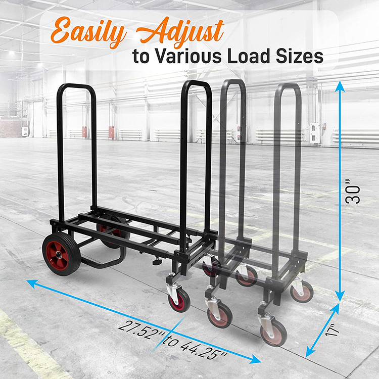 JH-Mech Hand Truck Dolly Cart Compact 300Lbs Max Load Capacity Foldable and Lightweight Metal Hand Platform Cart