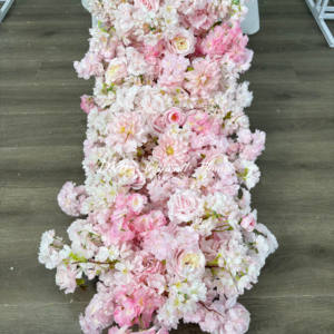 Ensemble de fleurs artificielles d'intérieur/extérieur romantique fleurs artificielles roses suspendues décoratives pour les décorations de scène de mariage - Product Image 3