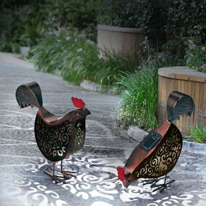 Lámpara Solar de Jardín con Forma de Gallo, LED, Decoración para Exteriores, Resistente al Agua, Independiente, 2 Años de Garantía - Product Image 1