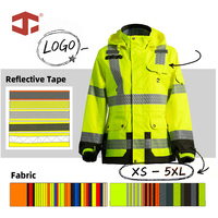 Veste de sécurité imperméable haute visibilité classe 2 pour femmes JIADE, vêtements de travail réfléchissants avec capuche pour les ouvriers du bâtiment