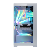 SNOWMAN High Quality PC Cabinet White ATX Mid Tower Pc Gaming Case Micro Desk Casing Tempered Glass Computer Cabinet Chassis