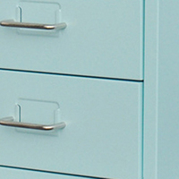 Armoire de classement de bureau en acier avec tiroir, armoire de rangement en métal galvanisé orange, 6 tiroirs, armoires de classement verticales