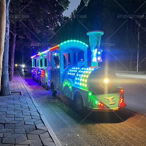 รถไฟเที่ยวชมสวนสนุกสำหรับเด็ก ใช้พลังงานแบตเตอรี่ ตัวรถเหล็ก ไม่ต้องใช้ราง เหมาะสำหรับห้างสรรพสินค้า - Product Image 4