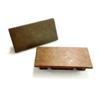 Bouchon d'extrémité de tube WPC, bouchon carré et rectangulaire en bois-plastique pour tuyau, tube plat, fabrication chinoise, bouchon de tube carré par estampage et injection