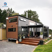 Maison conteneur conçue sur mesure de 40 pieds, bâtiment modulaire préfabriqué portable abordable avec terrasse