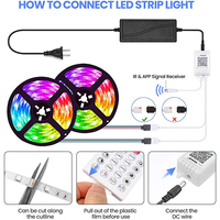 Commercial Dream Full Color Rgb DC12V 24V Magic Digital Smd 5050 Strip Rgbic Led Strip Light Smart Addressable RGB LED Strips