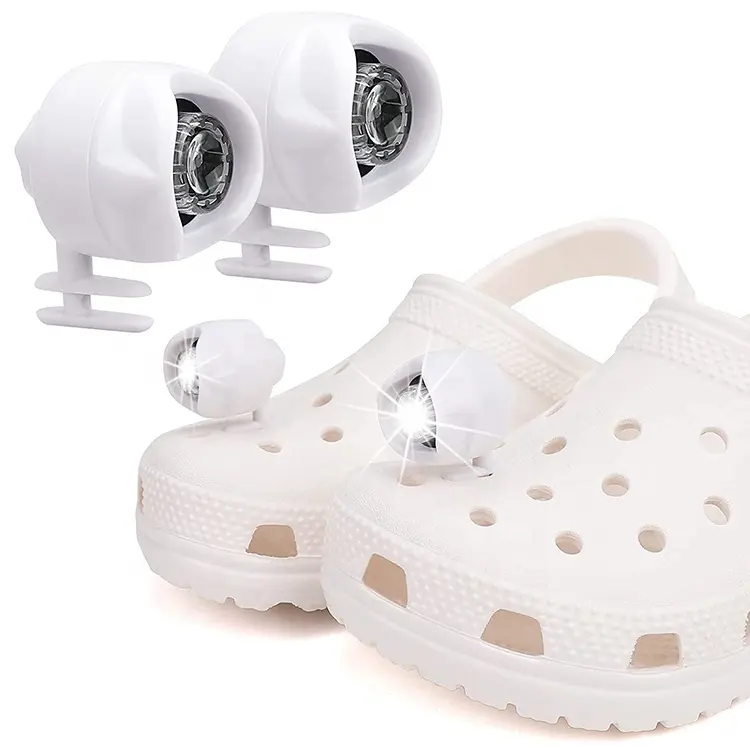 Popular Headlights For Hole Shoes Led Croc Lights Up Clog Shoe Charm High-Quality Headlights For Croc LED Night Safe Lighter