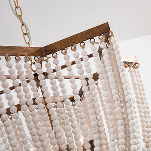 Paese retrò antico bohémien francese <span class=keywords><strong>in</strong></span> <span class=keywords><strong>legno</strong></span> lampadario esagonale camera da letto lampadario - Product Image 4