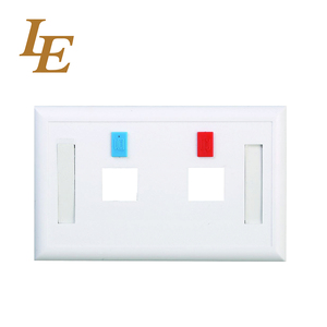 LE F044 120x80mm 4-Port Female RJ45 Shielded UTP ABS Faceplate with Keystone Jack for Indoor Telecom Networking - Product Image 3