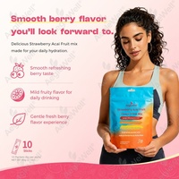 Berberine Yerba Mate Fruitpoeder Drinkstokjes |   Aardbei Açaí smaak |   Dagelijkse Wellness Drank Supplement Non-GMO Clean Label