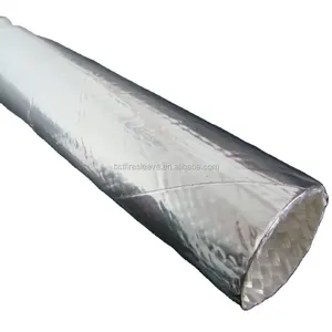 Automotive cable wrap Heat Shield Aluminum Fiberglass Braided Sleeve
