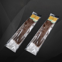 Sacs en plastique transparents auto-adhésifs, taille personnalisée, emballage Transparent pour Extensions de cheveux, vente en gros