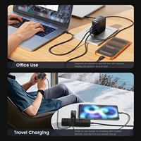 Chargeur mural portable GaN 100W d'origine usine pour Phone18, adaptateur USB de bureau à charge rapide avec écran TFT pour tablette et ordinateur portable