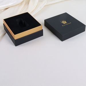 Boîte en carton pliable avec couvercle en papier ondulé enduit UV, impression dorée en relief, doublure en éponge, finition mate, pour présentation de bijoux - Product Image 3