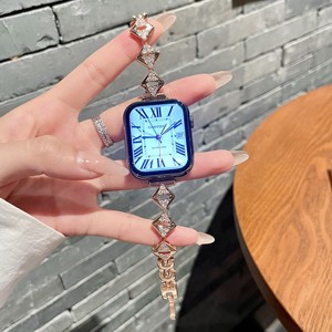 Di lusso in acciaio inox regolabile triangolo quadrato braccialetto di diamanti gioielli orologio di ricambio per <span class=keywords><strong>Apple</strong></span> <span class=keywords><strong>wach</strong></span> serie - Product Image 2