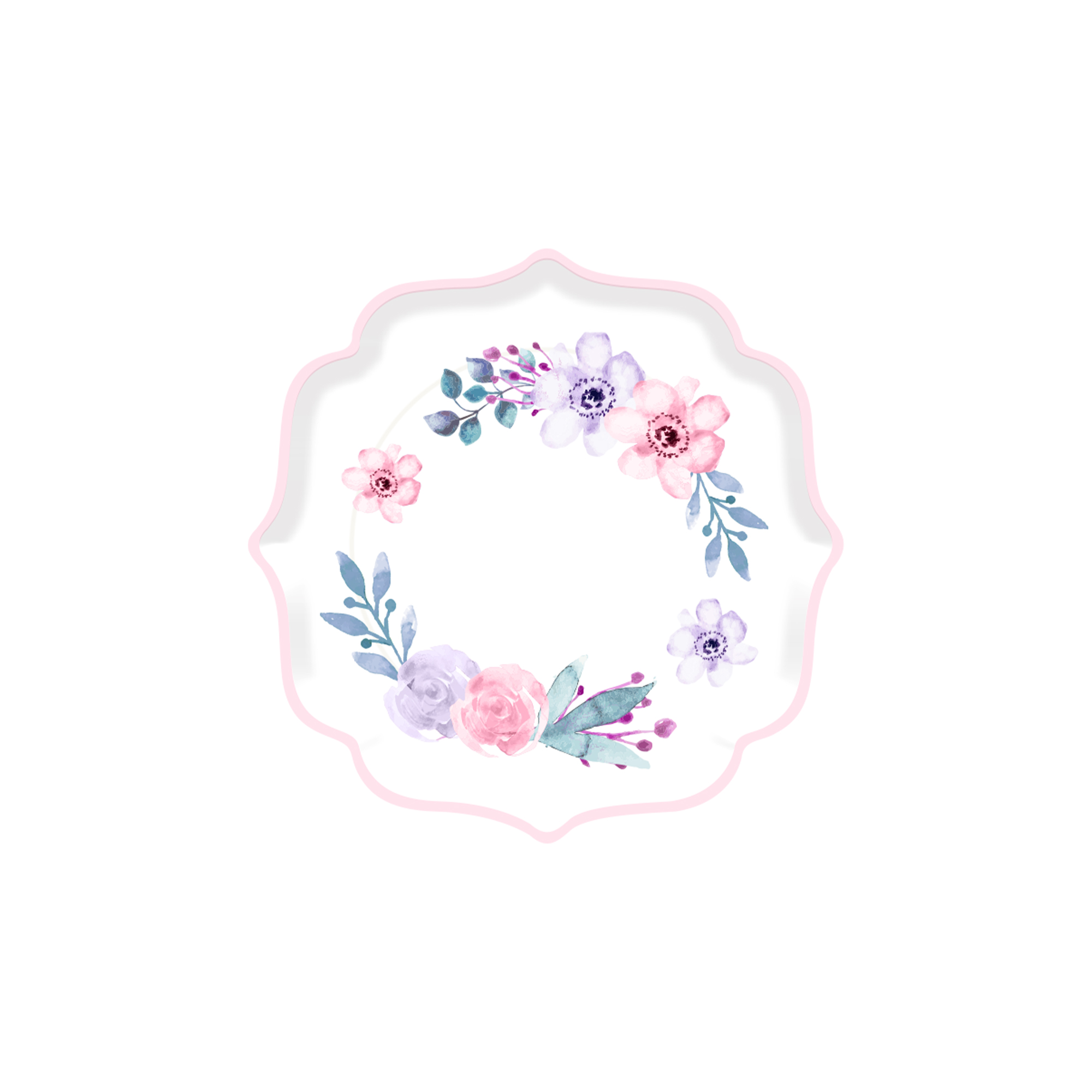 Plato de papel de 7 pulgadas * 8 unidades