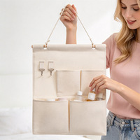 Organisateur mural de rangement en coton et lin multi-poches pour chambre, salle de bain, bureau – Gain de place, cadeau promotionnel, vente en gros