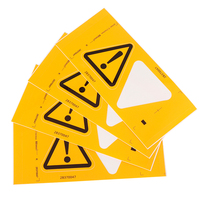 Étiquettes d'avertissement triangulaires en PVC haute résistance, impression à l'encre fluorescente, autocollants de sécurité pour machines et équipements