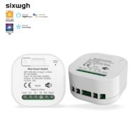 SIXWGH HomeKit Smart Switch 10A Aucun hub requis Interrupteur d'éclairage WiFi Compatible avec AppleHome Siri VoiceControl Self-PoweredRemote