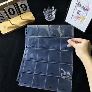 20 túi bảo vệ lưu trữ chất kết dính trong suốt PVC nhựa DIY không thấm nước bên trong trang A4 cho Đồng Xu Album PP khe cắm thẻ - Product Image 3