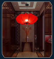 C-121 Style chinois Lotus feuille fleurs lanternes suspendues décorations en tissu coloré mariage Restaurants hôtels centres commerciaux Scenic Spot