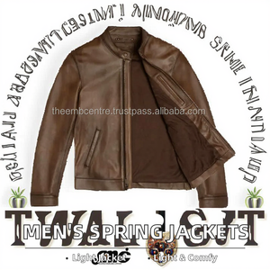 เสื้อแจ็คเก็ตบอมเบอร์ผู้ชายสไตล์ลำลองสำหรับฤดูใบไม้ผลิ ผ้าแคนวาสเคลือบกันน้ำ คอตั้ง ซิป น้ำหนักเบา ดีไซน์สปอร์ต  รับตัดเย็บตามแบบ - Product Image 2