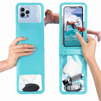 Étui de téléphone universel Sinatech double compartiment IPX8 en PVC et TPU, étanche, transparent, design sportif, pour iPhone