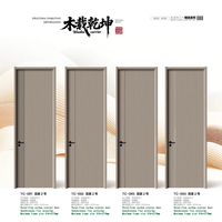 Porte intérieure en bois durable pour projet hôtelier, finition carbone cristal, plusieurs couleurs disponibles, pour commande en gros