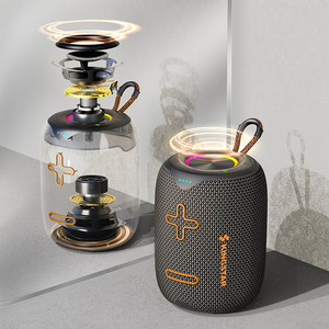 Xách tay không dây Bluetooth Loa RGB LED ánh sáng âm nhạc Máy nghe nhạc hộp không thấm nước 20 Wát loa siêu trầm BT Loa - Product Image 6