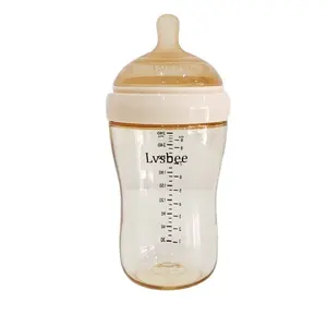 Fabrika kaliteli bebek ürün PPSU bebek süt şişesi BPA ücretsiz bebek besleme saplı şişe