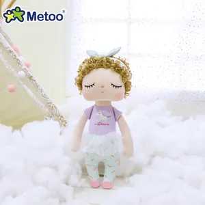 Metoo Muñecos de peluche negros Pelo rizado africano Muñeco de peluche Personaje Juguete de dibujos animados Lindo regalo de Navidad Niños multi colores