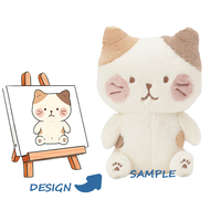 Peluche personnalisée avec fermeture éclair, design brodé, doublure en nylon et en mesh