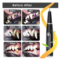 Nettoyant pour plaque dentaire - Nettoyeur ultrasonique pour animaux de compagnie Brosse à dents électrique ultrasonique personnalisée pour animaux de compagnie Kit de nettoyage des dents alimenté par batterie