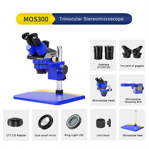 <span class=keywords><strong>Microscope</strong></span> stéréoscopique binoculaire MECHANIC MOS300 6,5X-45X Zoom continu HD Oculaire grand angle Réfracteur réglable CTV 2/5 - Product Image 2