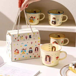 Taza de Cerámica con Diseño de Niña de Dibujos Animados, con Asa, para Niños y Estudiantes, Primavera 2025, Regreso a Clases, Colores Amarillo, Rosa y Azul - Product Image 2