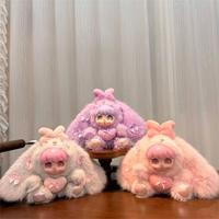 Neuer Herz-Vinyl-Gesichts-Plüsch-Schlüsselanhänger, Hasenohren-Puppe, Gute-Nacht-Kuscheltier, Virales Geschenk für Süße Mädchen