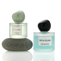Bouteille en verre de 30 ml, 50 l, 100 ml en gros pour usine, flacon de parfum givré de 50 ml avec bouchon ovale unique