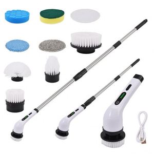 Cepillo Limpiador Eléctrico Inalámbrico 360 con Mango Largo y 7 Cabezales de Repuesto, Impermeable, para Baño, Ducha y Coche - Product Image 5